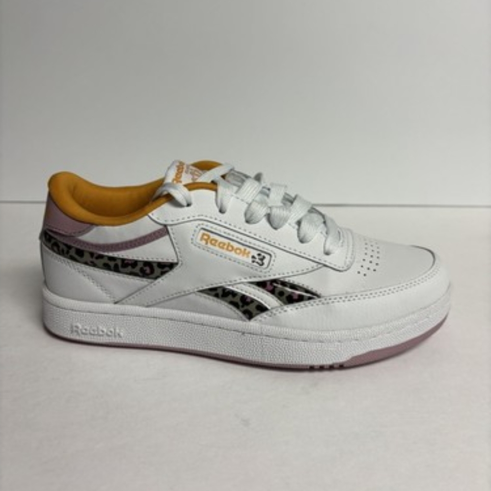 Reebok White Sneakers with Leopard Print